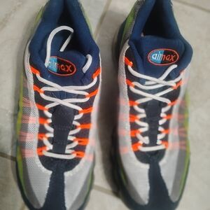 Nike Air Max Sneakers with Orange and Green Accents